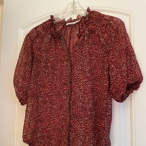 [Criss Cross] Maroon Blouse